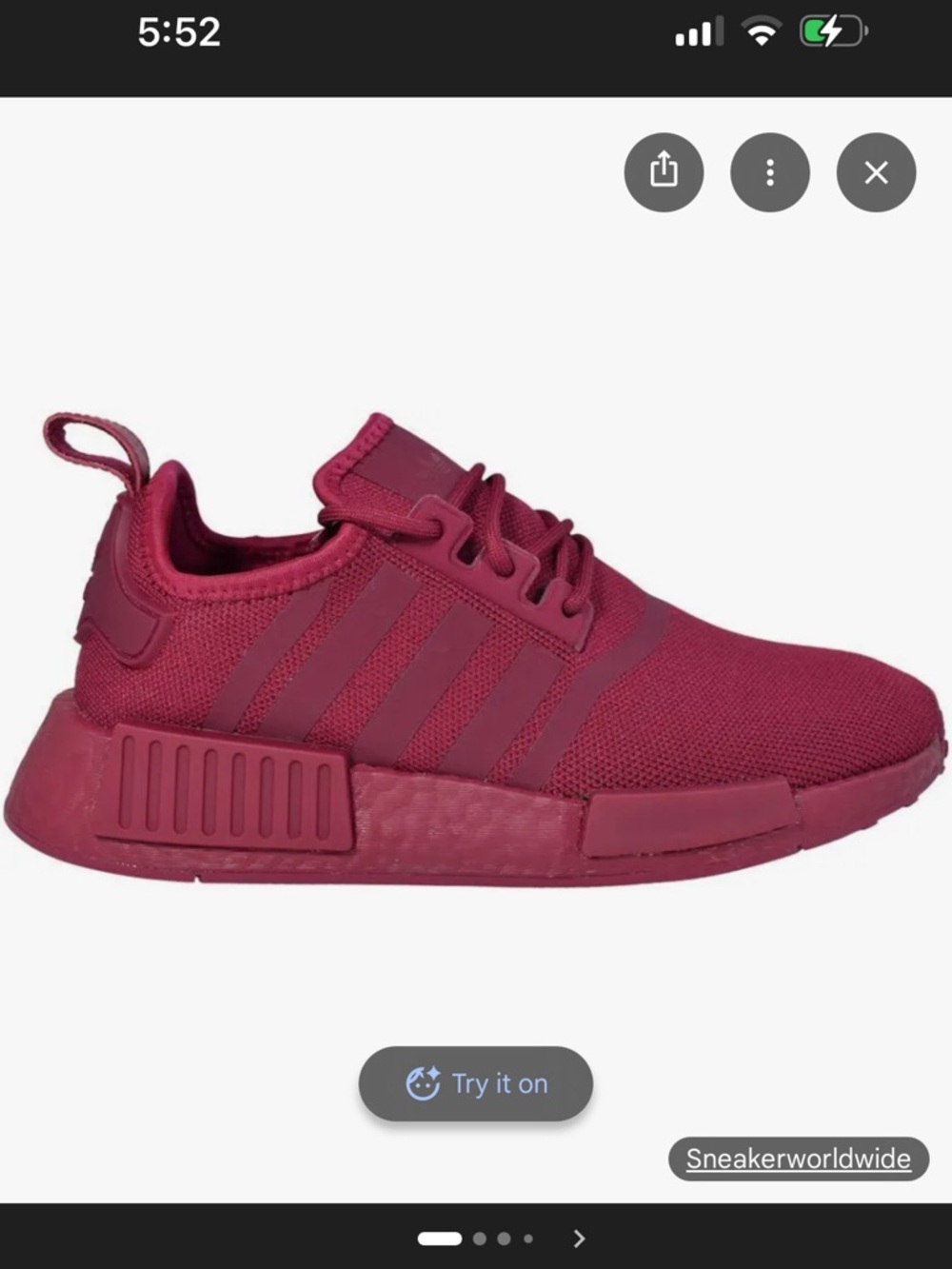 adidas Women’s NMD_R1 Sneaker in Burgundy